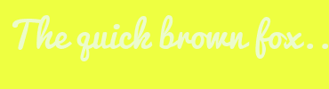 Image with Font Color ECFBCB and Background Color EEFF41